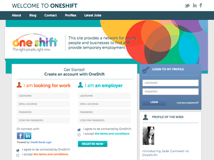 OneShift - Employment Website Software