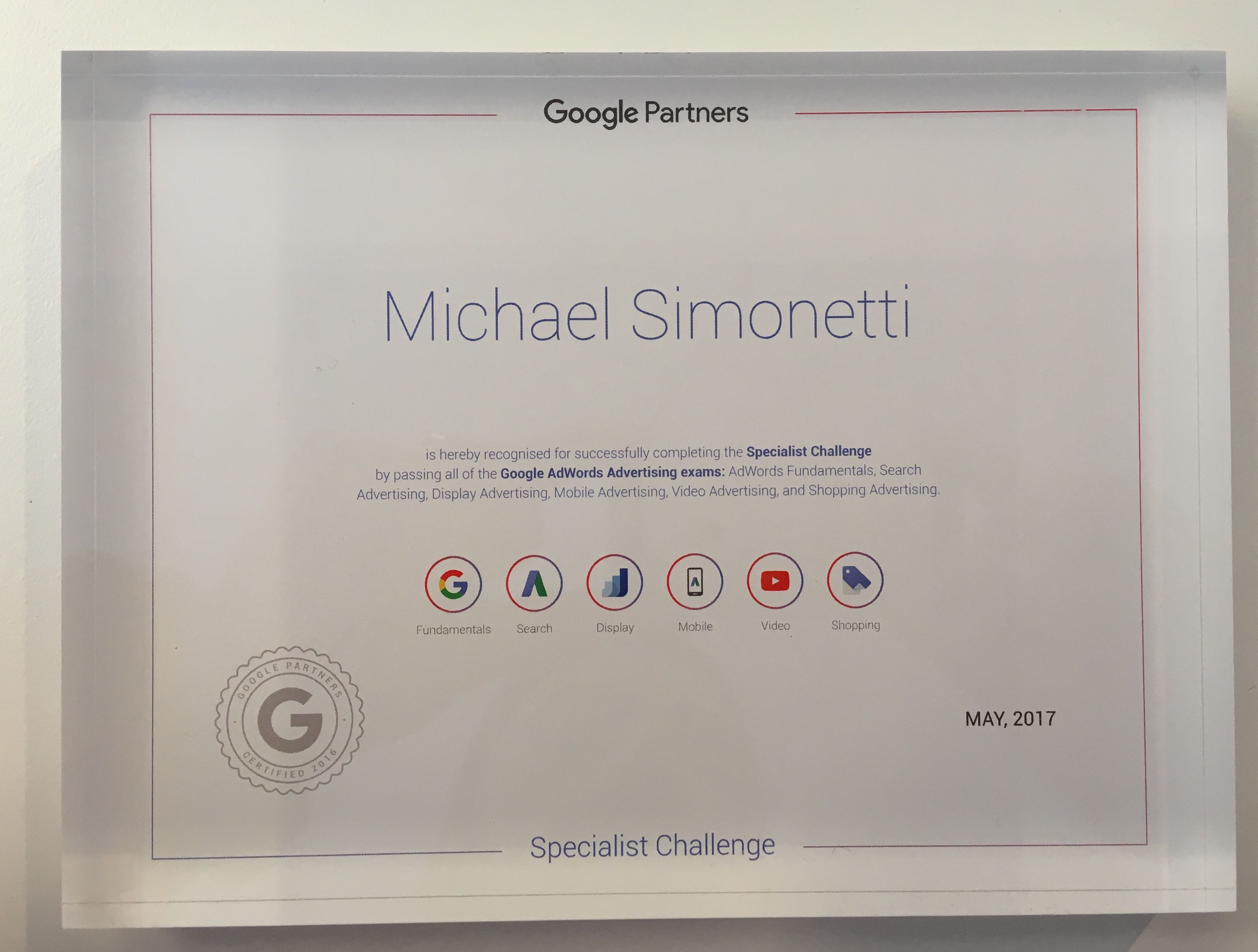 Google Specialist Challenge